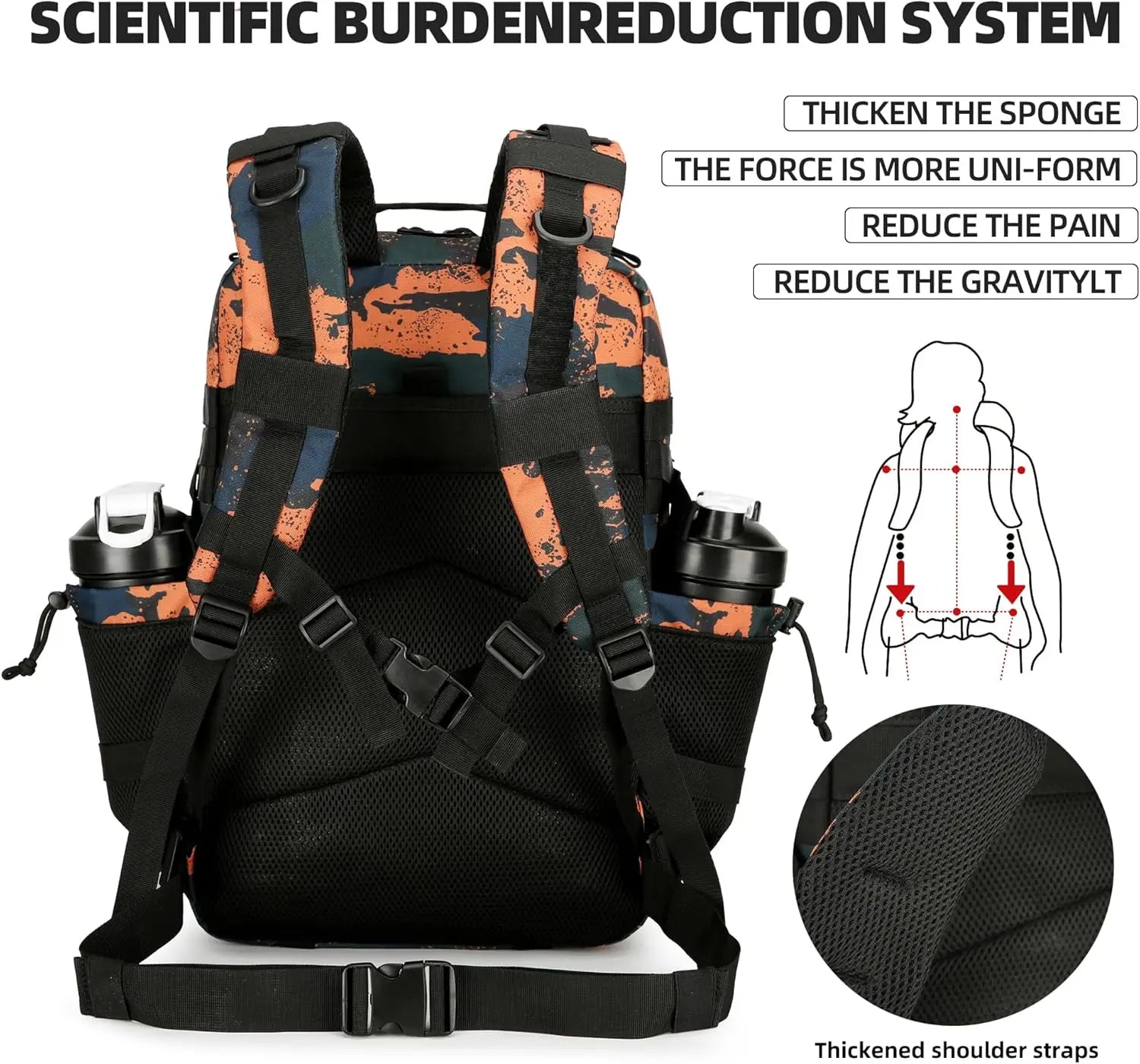 Tactical Backpack Hiking Bag Pack Outdoor Sport Backpack Waterproof Bag