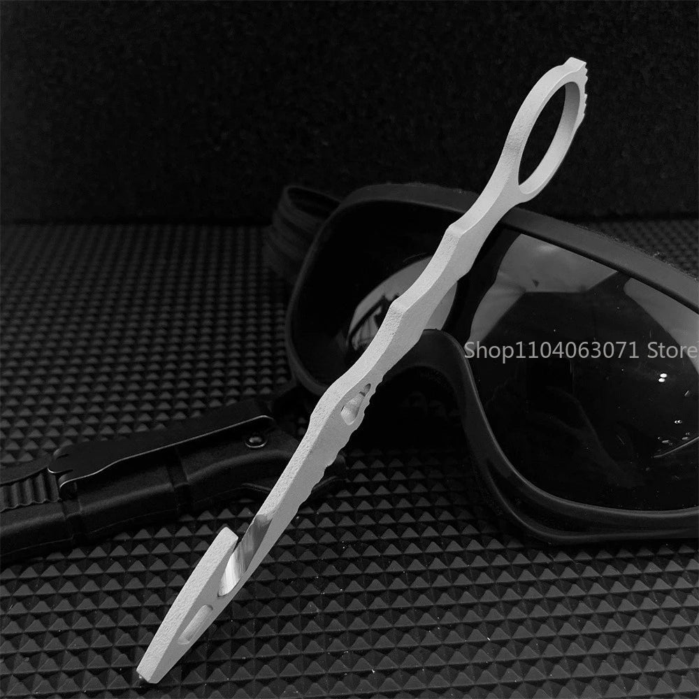 New Outdoor Rope-Cutting Straight Knife with Sheath Practical EDC Tool