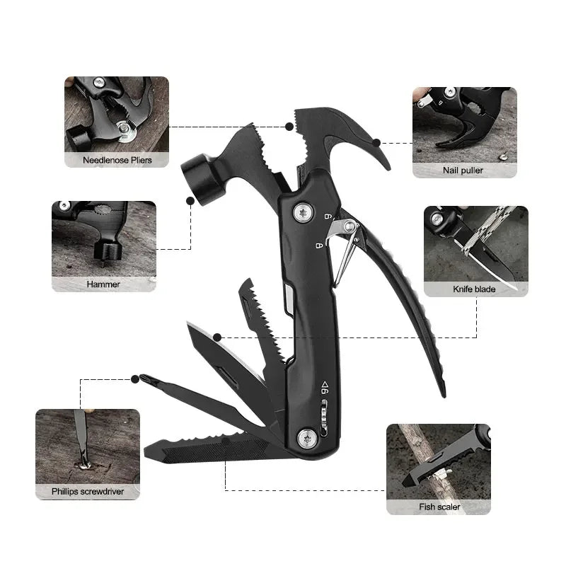 Multifunction Mini Sheep Horn Hammer Outdoor Camping Survival Gear Hammer