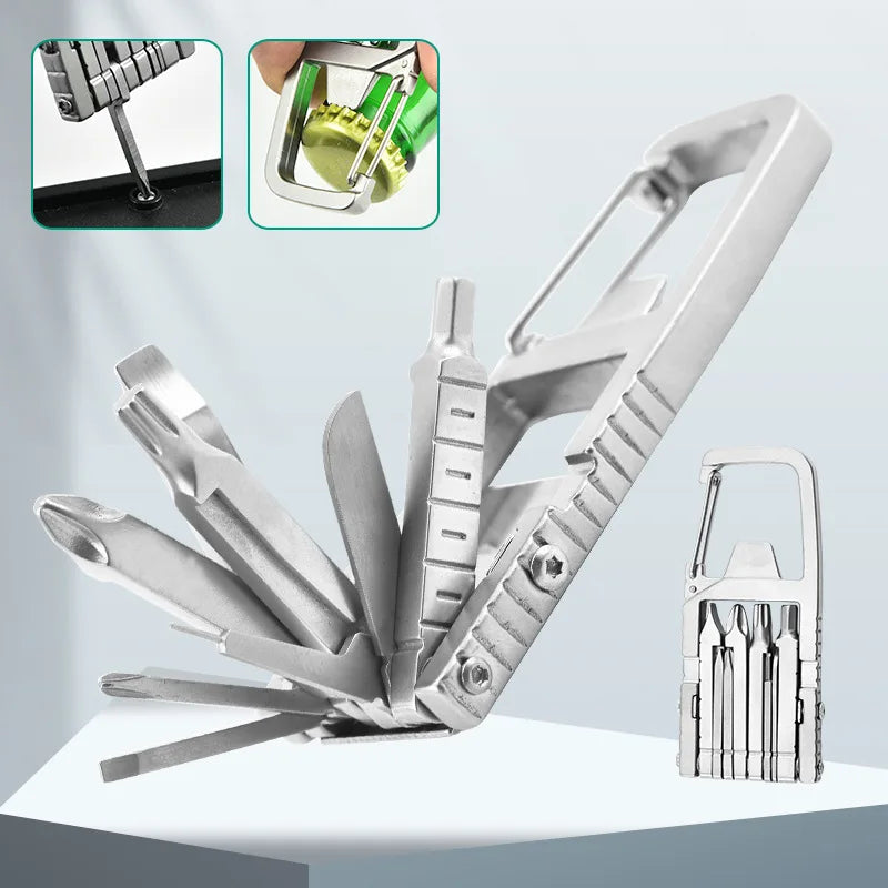 Folding Pocket Multitool Portable Camping and Hiking Gear Screwdriver