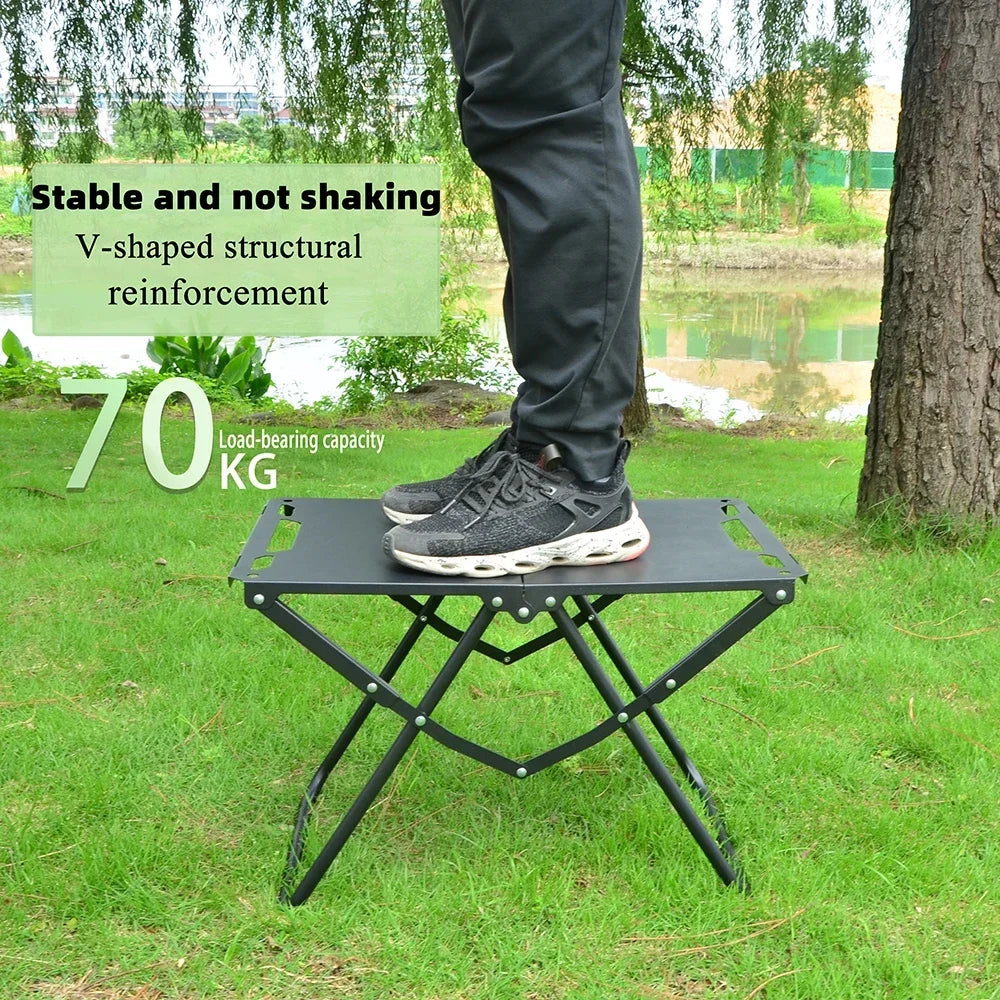 Lightweight Foldable Beach Camping Picnic Table Hollow Hanging Slots