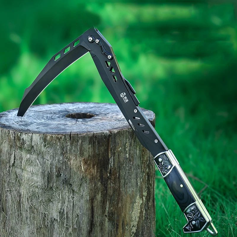 Outdoor Multifunctional Portable Folding Sickle Saw Tool for Fishing Steel Tool
