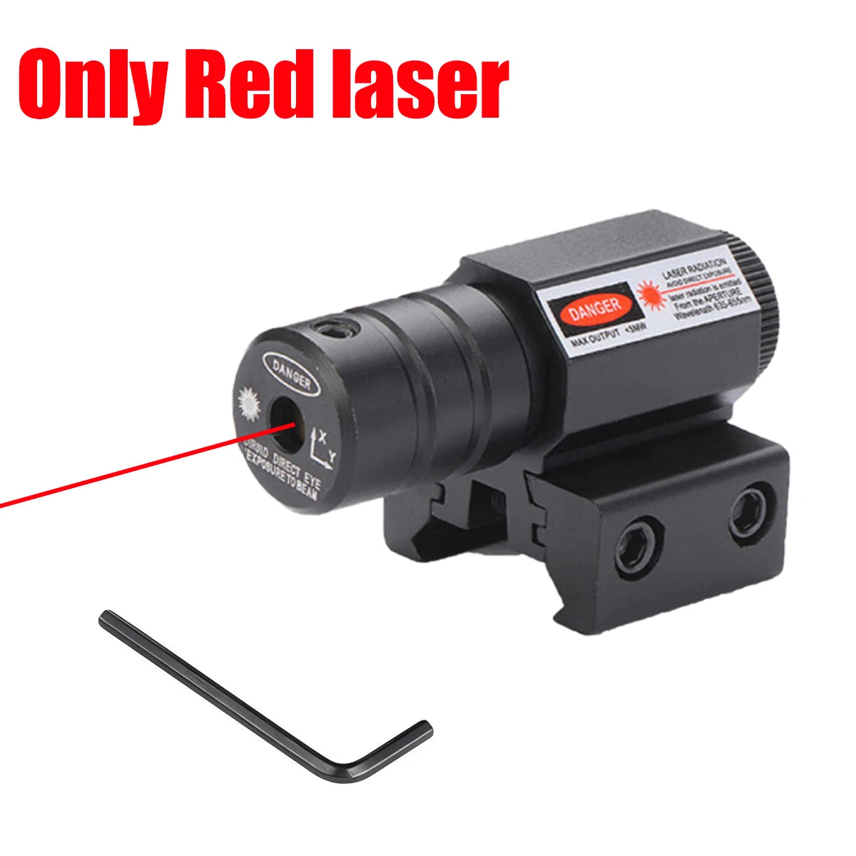 Tactical Red Dot Laser Pointer Sights Hunting with  Mount Adjustable Sight