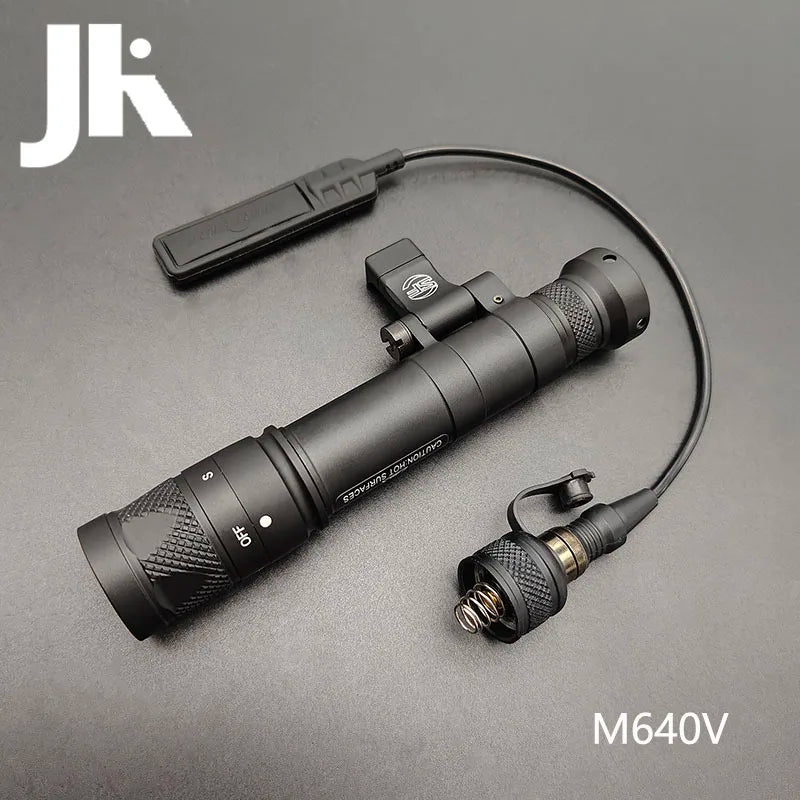 Tactical Flashlight M640 M340 Weapons Scout Light 20MM Picatinny Rail
