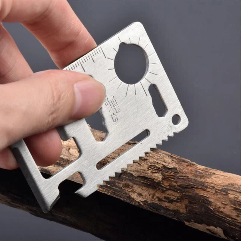 Pocket Tool Multifunction Credit Edc Outdoor Bottle Survive Gear Wallet Kit