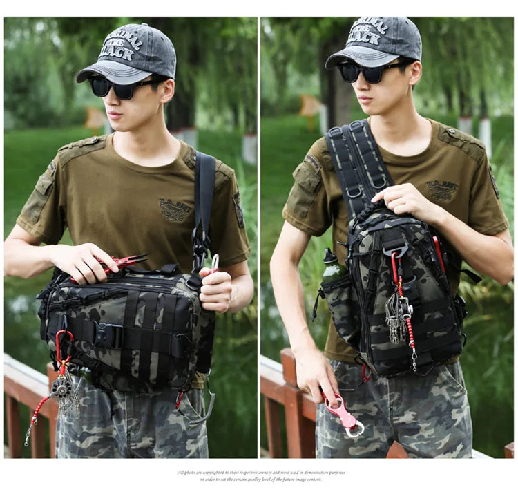Outdoor Fishing Tackle Bag Waterproof Hiking Cycling Travel Backpack Tools