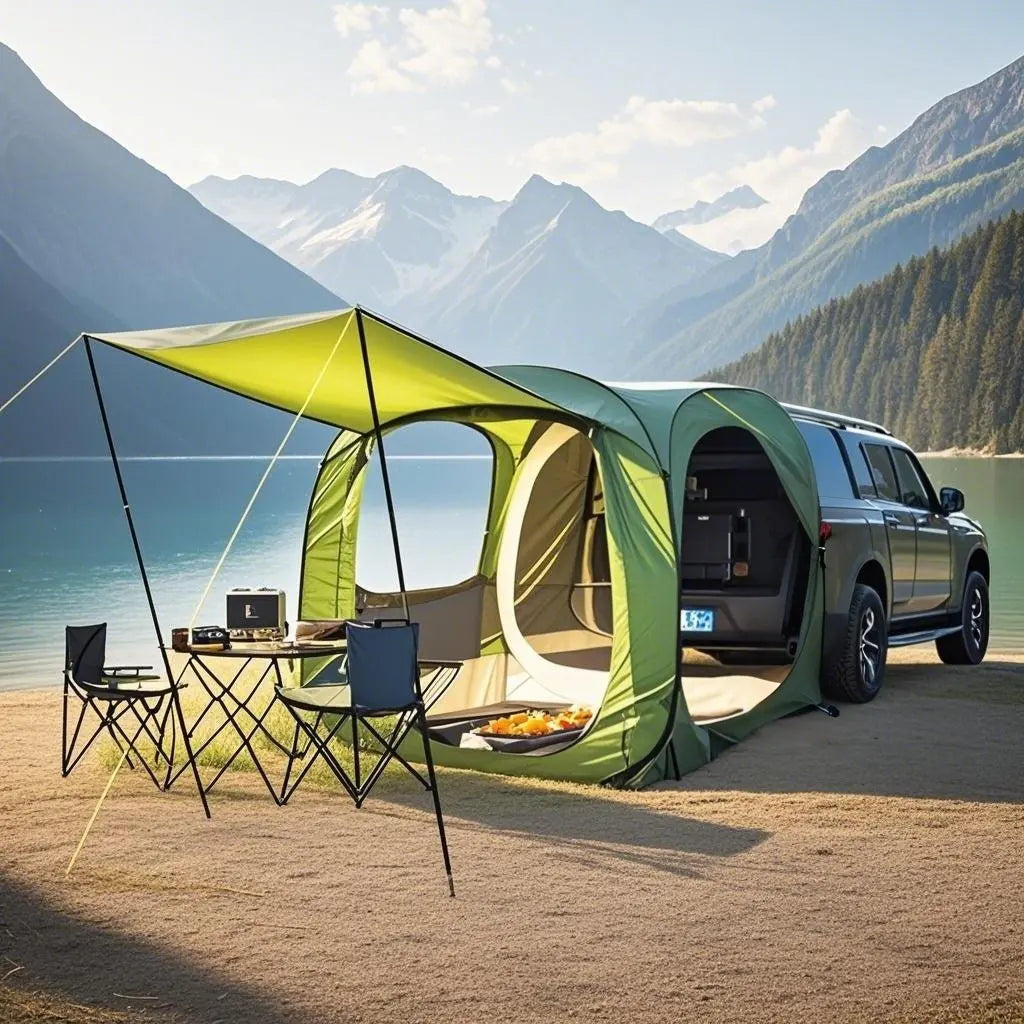 Car Rear Automatic Tent, Car Tailgate Tent,Pop Up Car Rear Tent, SUV Tents Car