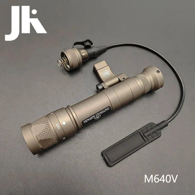Tactical Flashlight M640 M340 Weapons Scout Light 20MM Picatinny Rail