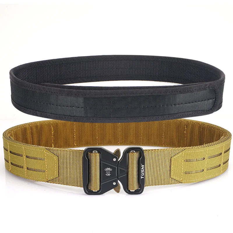 Tactical Belt 2 Inch Quick Release Ronin Camo Belt Metal Outdoor Waist Belt