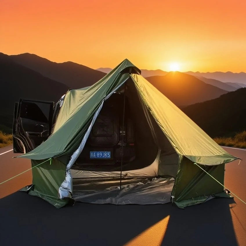 Camping Tent with Chimney & Stove Vent - 6-8 Person PU4000 Waterproof, Quic