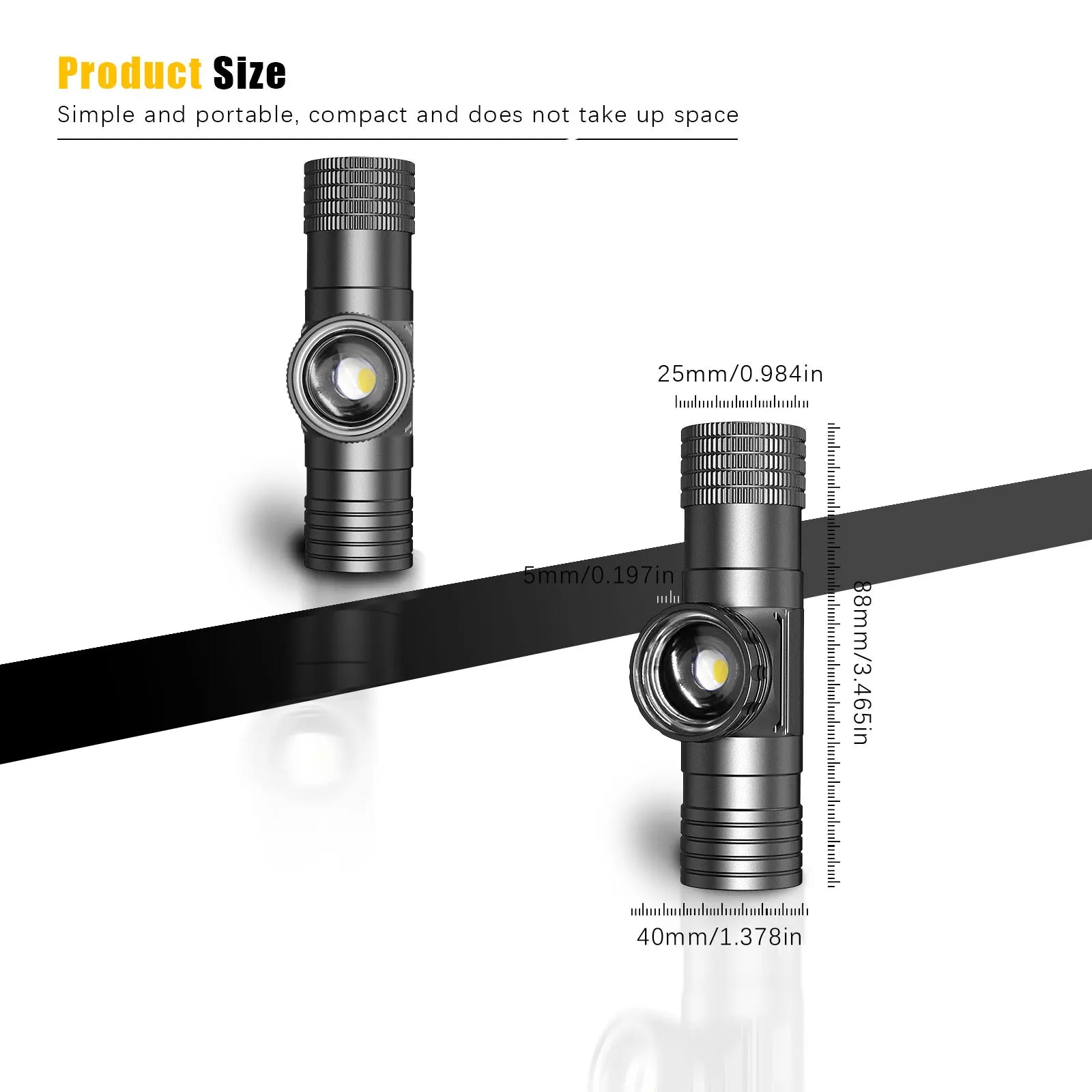 LED Wave Hand Induction Headlamp Sensor Headlight USB Magnetic Lamp