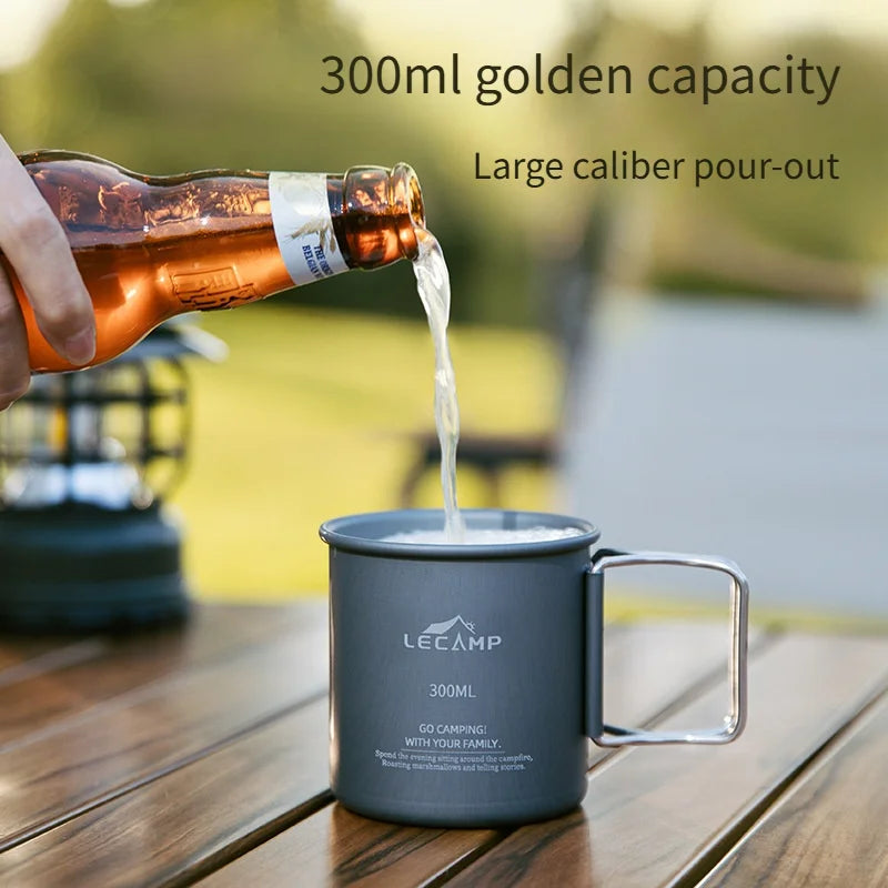 Outdoor Camping Fold Titanium Cup Travel Travel Cooking Set Cooking