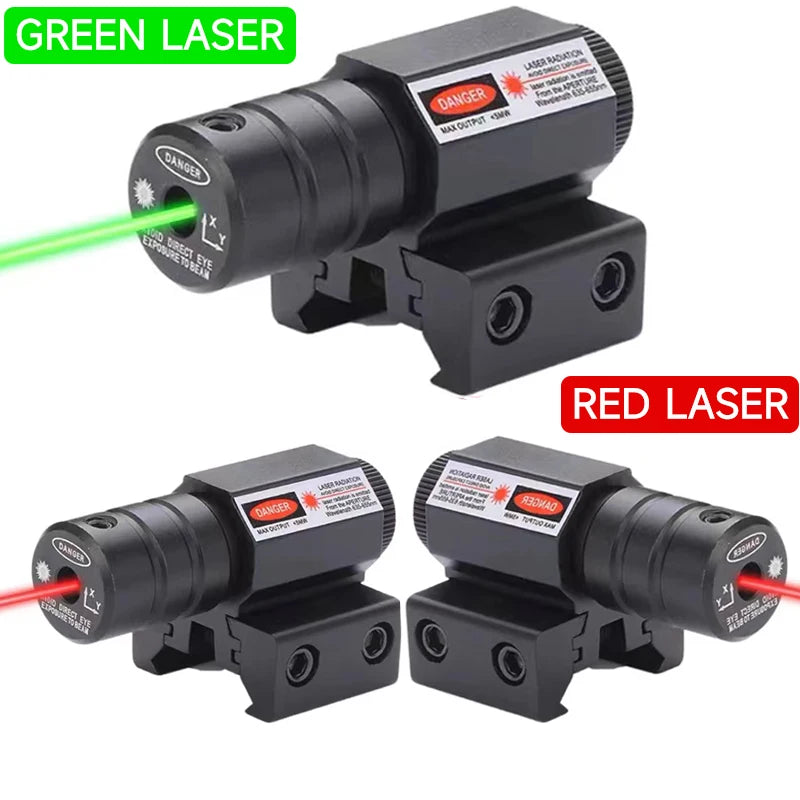 Tactical Red Dot Laser Pointer Sights Hunting with  Mount Adjustable Sight