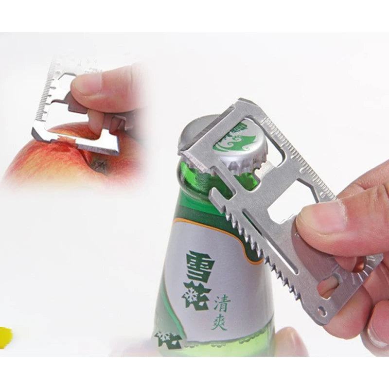 Pocket Tool Multifunction Credit Edc Outdoor Bottle Survive Gear Wallet Kit