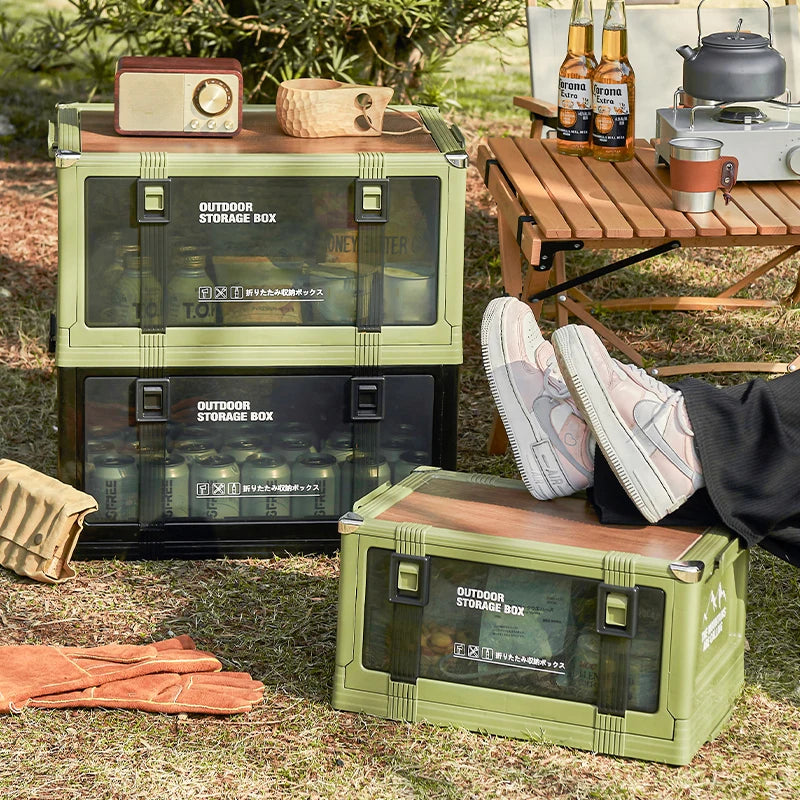 UFORU Multilayer Thickened Folding Storage Box with Lid Ideal for Outdoor